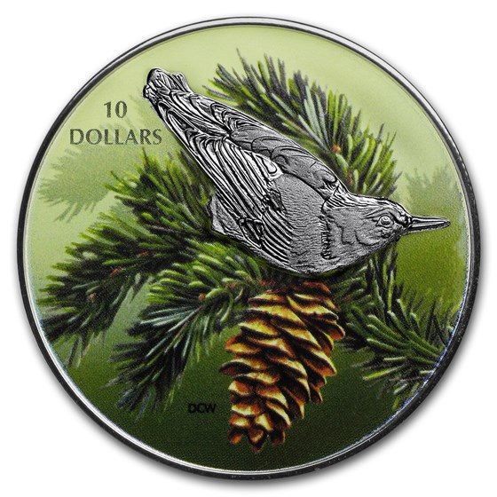 2017 Canada 1/2 oz Silver $10 Birds Among Nature: Nuthatch 2017 Canada 1/2 oz Silver $10 Birds Among Nature: Nuthatch